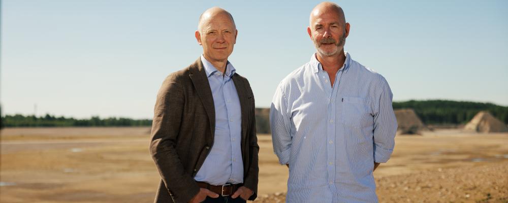 Mikael Häggström, näringslivsutvecklare på Växjö kommun samt Stefan Angeskog, affärsansvarig på Fagnes Nexus. Pressbild: Johan Nordström