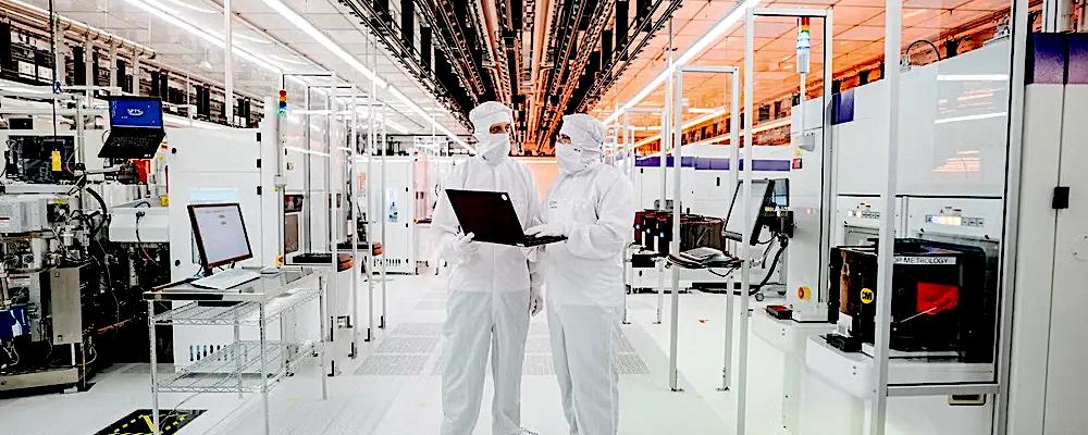 Inne i halvledarfabriken i Villach. Foto: Infineon Technologies