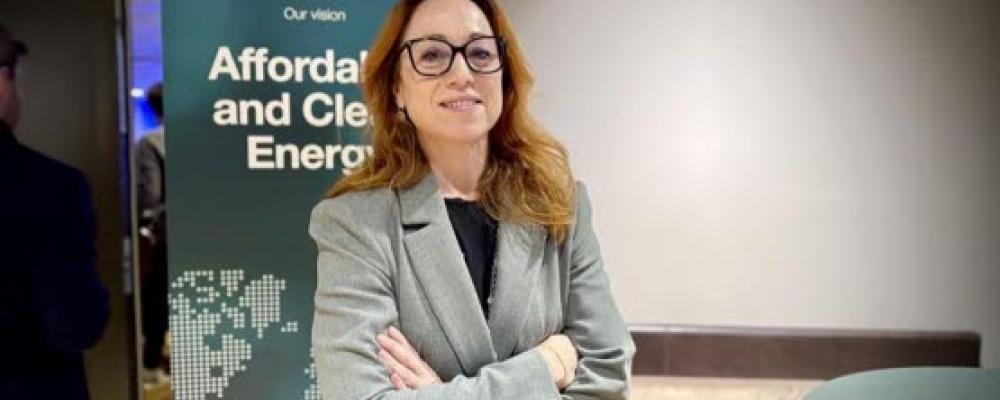 Caroline Asserup på årets Sweden Sustaintech Venture Day. Foto: Energimyndigheten