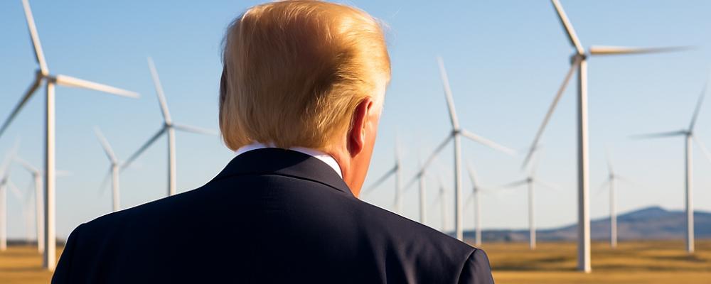 Trump-administrationens hållning innebär i praktiken ett tvärstopp för nya projekt som planerar att använda dessa skattelättnader som en del av sin finansiering. AI-genererad bild - ej ett fotografi, Upphovsrätt: Conventus.