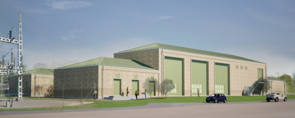 E.ON investerar 278 miljoner kronor i en ny transformatorstation i Sylten i Norrköping. Den moderna, gasisolerade inomhusanläggningen ersätter den befintliga stationen och stärker kapaciteten i elnätet samtidigt som den anpassas till områdets industrihistoriska miljö. Driftsättning planeras till 2028. Bild: E.ON