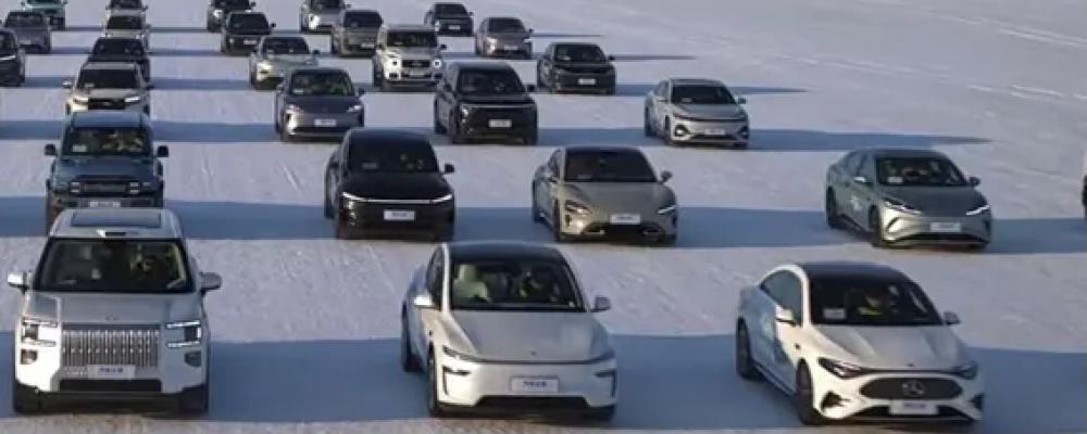 Elbilarna testades i Yakeshi i Inre Mongoliet, där temperaturen sjönk till -25 grader. Foto: Autohome