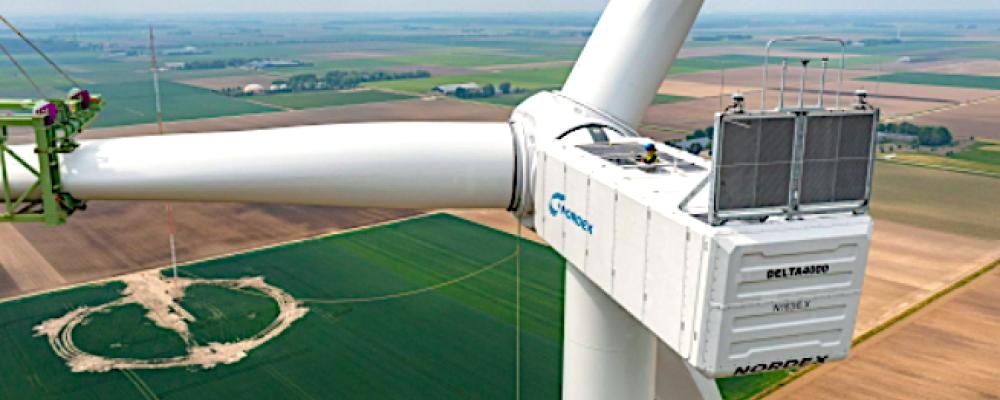 Montering av Nordex vindturbiner. Foto: Nordex