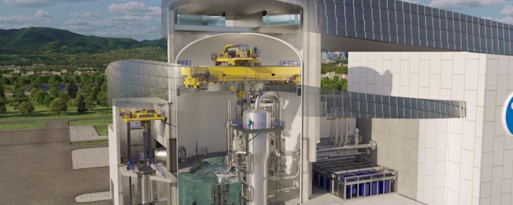 Westinghouses vision av ett AP300-kraftverk. Bild: Westinghouse