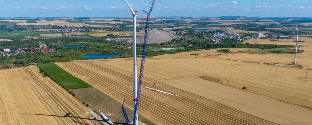 Ørsted satsar nu på onshore-vindparker, bland annat i Tyskland, som bilden visar. Foto: Ørsted