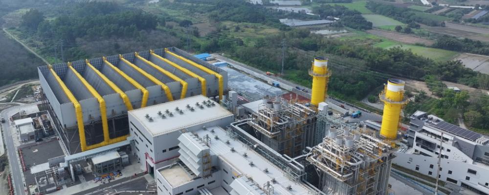 Sun Ba Phase II kombikraftverk i Tainan i södra Taiwan med Siemens Energy-gasturbiner. Foto: Siemens Energy