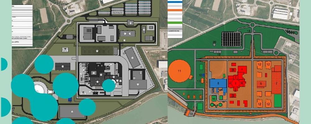 Slovenien går vidare med planer på nya kärnreaktorer. Planmaterial inkluder illustrativa bilder av en möjlig anläggningslayout (Bild: JEK2)