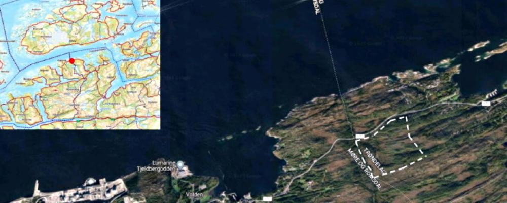 Den föreslagna platsen för anläggningen i Taftøy industripark. Bild: Norsk Kjernekraft.