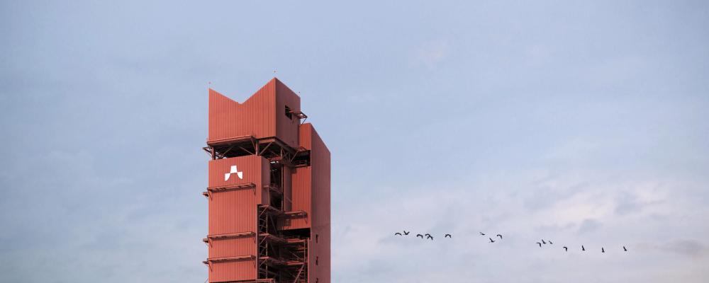 den gröna vätgasen används för att reducera järnmalmspellets i en direktreduktionsreaktor – en vertikal anläggning som hos Stegra är planerad att bli 145 meter hög. Foto: Stegra