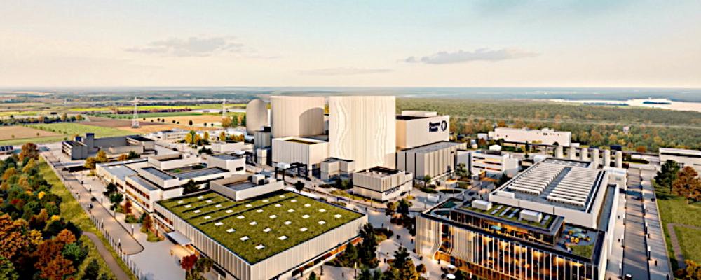 Ett av världens första kommersiella stellaratorbaserade fusionskraftverk planeras att byggas vid det tidigare kärnkraftverket Gundremmingen i Tyskland. Bild: Proxima Fusion