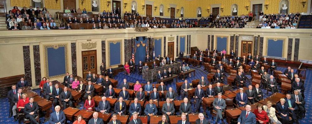 USA:s Senat. Det är denna anrika institution som beslutar om Trumps "One Big Beautiful Bill Act". Foto:   Wikipedia Common Lic. Kredit: U.S. Senat