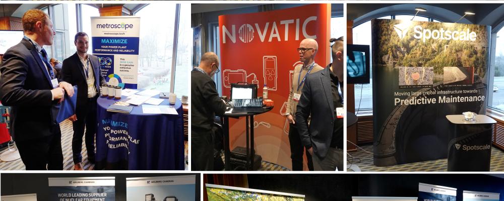Utställningssalarna var fulla av intressanta leverantörer från hela Europa, som Emerson, Framatome, Metroscope, Novatic, Spotside, Ahlberg Cameras och Aesseal. Man kunde få se inspektionskameror, olika filter, ventiler och lagermetaller. Väldigt mycket handlade om preventivet underhåll och inspektionsmöjligheter. Foto: Jörgen Städje
