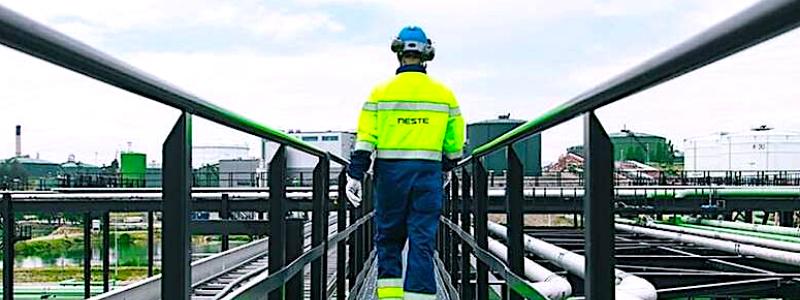 Nestes raffinaderi i Borgå Finland producerar mer än 100 slutprodukter till kunder globalt. Nestes ambition är att göra raffinaderiet i Borgå till det mest hållbara raffinaderiet i Europa år 2030. Foto: Neste