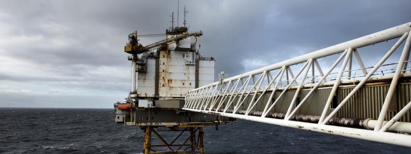 Carina Johansen/NTB-TT: Borrplattform i Nordsjön där olja och fossilgas utvinns. Arkivbild.