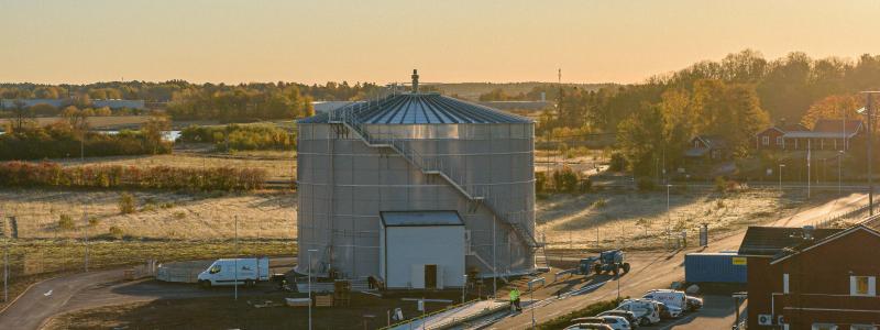Biogasanläggning inom Tekniska verken-koncernen, foto: Crelle.