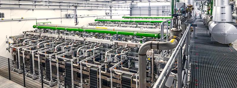 Europeisk produktion av ren vätgas. BASF:s elektrolysör på 54 megawatt i Ludwigshafen, Tyskland.
Foto: BASF