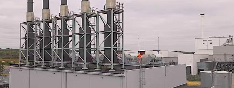 Vätgas blandades nyligen för första gången in i Storbritanniens nationella gasnät. Brittiska företag uppger att ett pilotprojekt har visat åtminstone att en vätgasinblandning på två procent kan fungera tekniskt och operativt i befintliga gasledningar och gaskraftverk. Centricas gaskraftverk i Brigg med en effekt på 100 MW deltog i försöket och drevs med naturgas som innehöll inblandad vätgas. Foto: Centrica