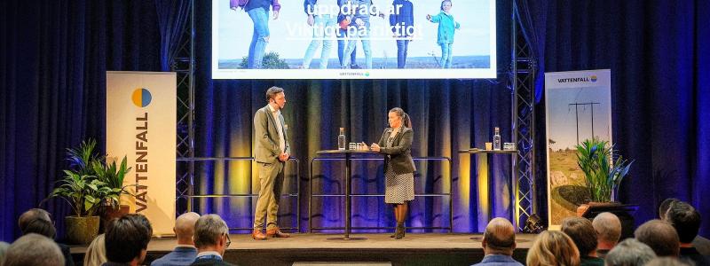 Leverantörsdagen 2024, Jimmy Laukas och Annika Viklund. Foto: Vattenfall Eldistribution