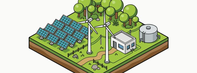 Olika energikällor.  Illustration av: Alghozy / Unsplash