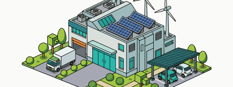 Illustration över olika energiverk. Illustration av: Alghozy / Unsplash