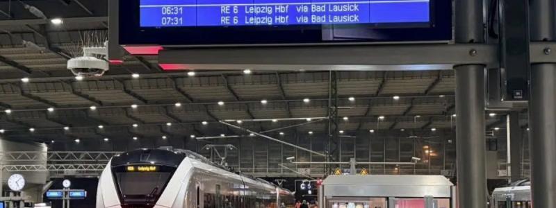 Alstoms Coradia Continental-batterietåg på stationen Leipzig. Foto: Ester / VMS.