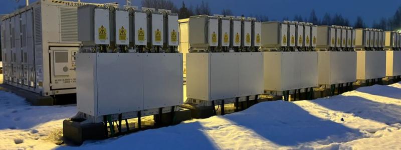 Norrbotten har fått sin första storskaliga batteripark. Pressbild: Svea Solar