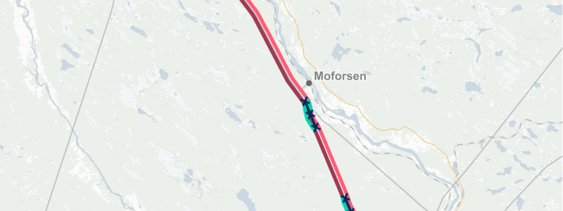 Karta över Betåsen-Nässe. Pressbild: Svenska kraftnät
