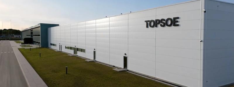Topsoes nya fabrik för solid oxid-elektrolysörer i Herning, Danmark. Foto: Topsoe