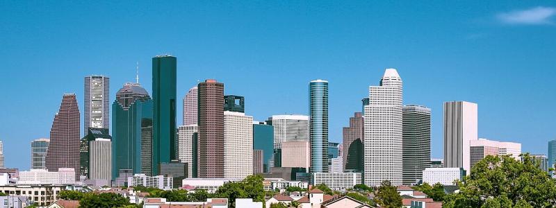 Houstons centrum och skyline. Foto: Wikipedia Common Lic, kredit:
https://www.pexels.com/photo/buildings-city-houston-skyline-1870617/