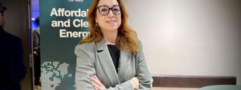 Caroline Asserup på årets Sweden Sustaintech Venture Day. Foto: Energimyndigheten