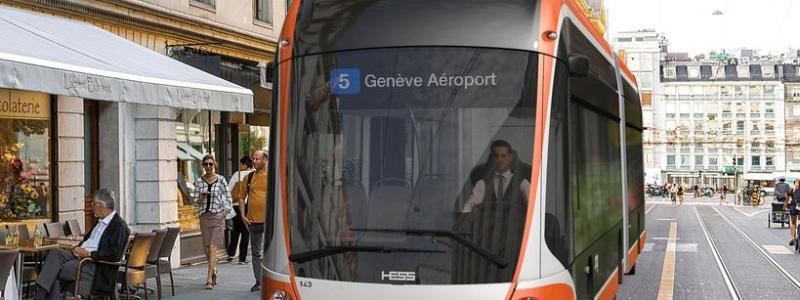 I Genève ska de första nya bussarna levereras 2025. Även här pratas det om att fasa ut dieselbussar så att kollektivtrafiken ska vara utsläppsfri 2030. Foto: Hess AG