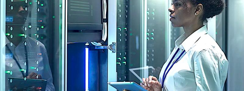 Datacenter kontrolleras i USA. När AI och digitalisering driver upp elbehovet kan just kärnkraften bli det som håller ljuset tänt i den nya teknologiska eran. Foto: CBRE