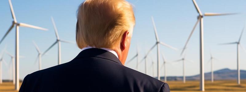 Trump-administrationens nya energilag stoppar stöd till sol och vind, höjer tullar och pressar försäkringskostnader – branschen varnar för massiva bakslag. AI-genererad bild - ej ett fotografi, Upphovsrätt: Conventus.