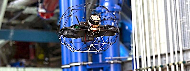 Drönare har för första gången inspekterat JET i Storbritannien och kan på sikt minska kostnader och risker i fusion. Foto: RAICo