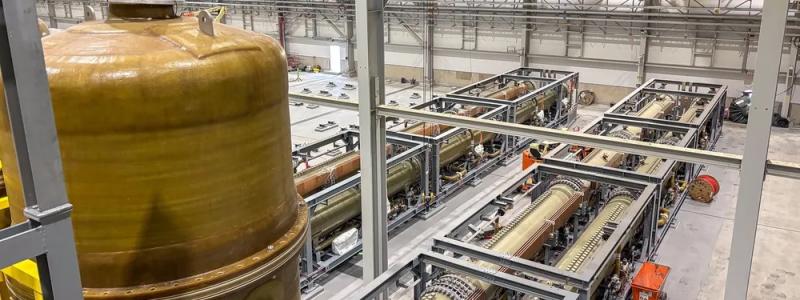 Elektrolysörer installeras vid Stegras anläggning för grönt stål i Boden
Foto: Stegra