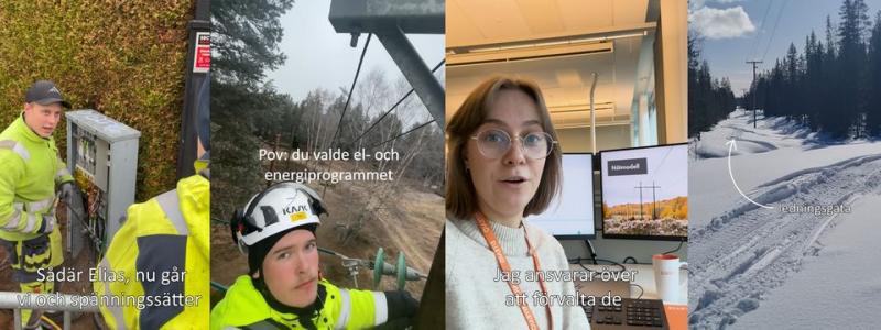 Energiföretagen Sverige uppmärksammar framtidens bransch, bland annat genom bild- och videodagböcker från verksamma inom området, på Elens dag den 23 januari. Pressbild: Energiföretagen