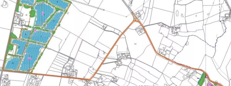 Planer av Exagen för Holly Lane Energy Park (markerad med grönt), som ska placeras på Holly Lane och Meer End på greenbelt mellan Solihull och Coventry. Planerna lämnades in nyligen och är under samråd. Den större konturen visar den föreslagna solfarmen och den mindre konturen visar den föreslagna batterilagringsenheten (Bild: Exagen)