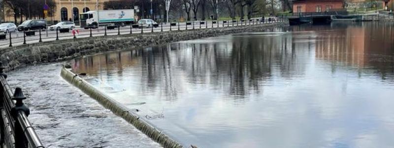 Faunapassagerna i Svartån i Västerås har utsetts till vinnare av Trafikverkets arkitekturpris 2025. Projektet lyfts fram för hur det både hjälper fisken tillbaka till ån och skapar en mer levande och inbjudande miljö mitt i staden. Pressbild: Mälarenergi