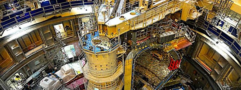 ITER:s tokamakgrop med två installerade vakuumkärlsmoduler Foto: Westinghouse