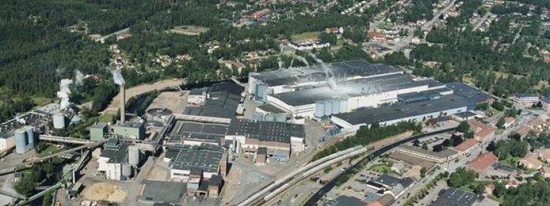 Ett av de företagen som drabbades av höga elpriser är pappersbruket Hylte Paper i Halland, som i våras tvingades varsla sextio personer. Hylte paper producerar årligen cirka 240 000 ton pappersmassa. Foto: Hylte Bruk