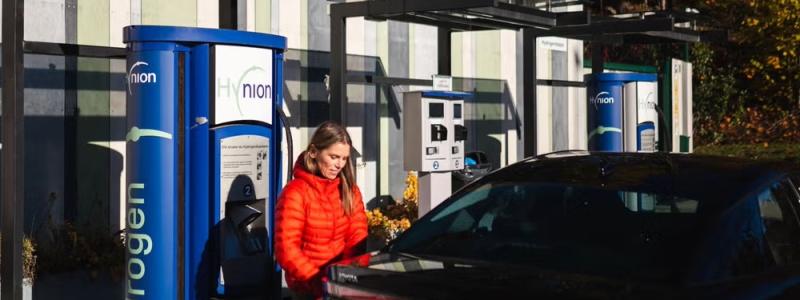 Hynions vätgastankstation i Høvik när den användes av bolaget under mer framgångsrika tider.
Foto: Hynion