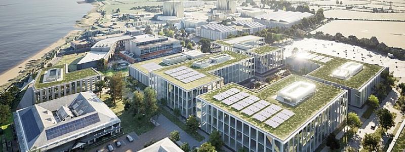 En visualisering av vetenskaps- och teknikparken. Bild: Turley