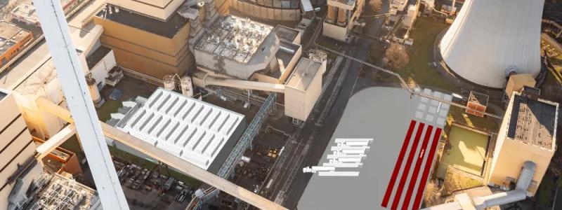 En 3D-visualisering av produktionsanläggningen för ren vätgas vid Iqonys kraftcenter i Völklingen, Tyskland. Foto: Iqony