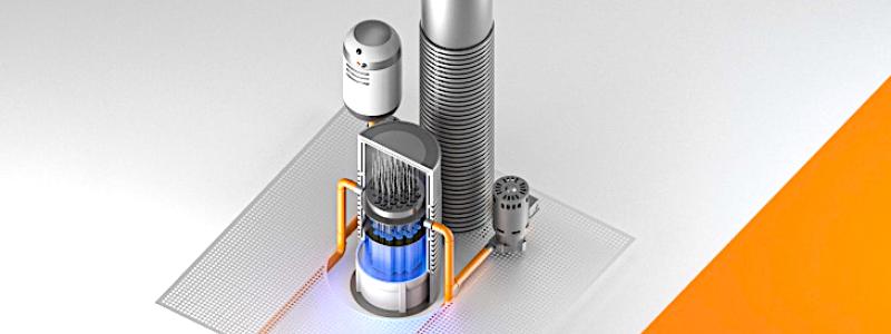 Varje enhet genererar upp till 60 megawatt elektricitet och tillhandahåller ytterligare 60 megawatt kylkapacitet genom sin "integrerade, datacentrum-fokuserade design". Foto: Deep Atomic