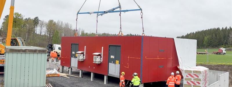 Vattenfalls modulstation. Pressbild: Vattenfall Eldistribution