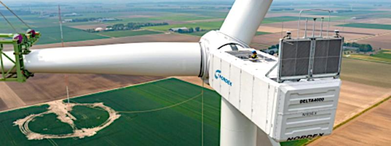 Montering av Nordex vindturbiner. Foto: Nordex