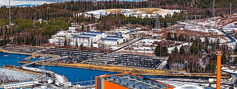 Det nya förvaret för mycket lågaktivt radioaktivt avfall ska byggas vid kärnkraftsområdet Olkiluoto. Bild: TVO.