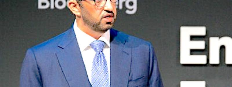 COP28- mötets ordförande Sultan Ahmed al-Jaber, Foto: Wikipedia, kredit: Bloomberg