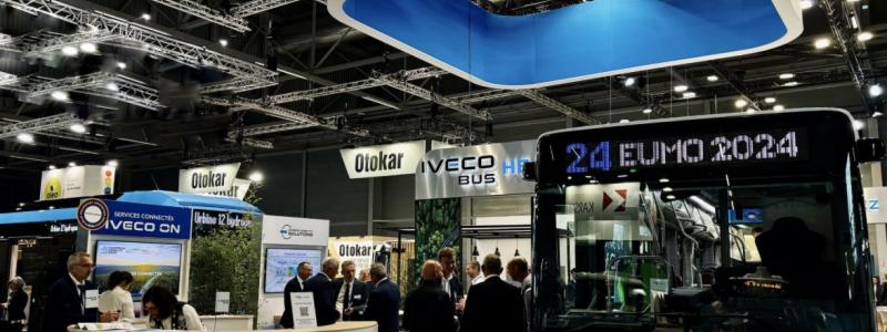 Montern för Iveco Bus på European Mobility Expo 2024 i början av oktober. Foto: Screenshot.