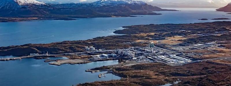 Nyhamnas gas-anläggning i Norge. Foto: Shell